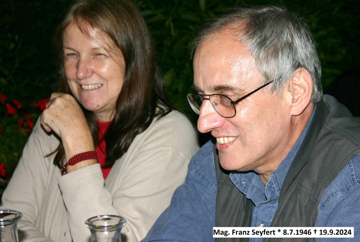 Beim Heurigen 2004 mit seiner Frau Hilde. Foto: Herbert Zettel 